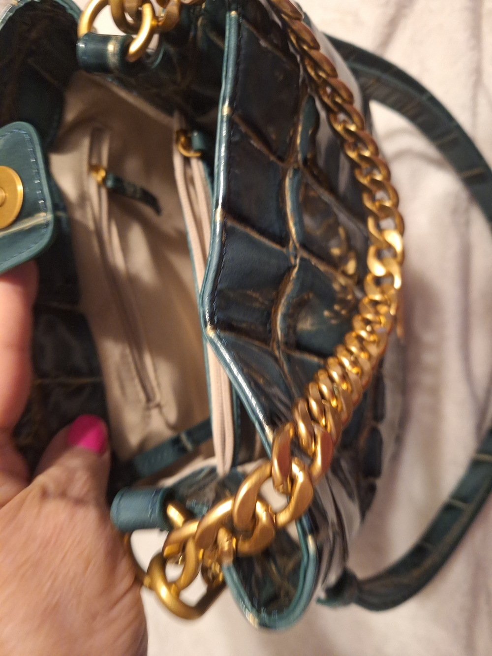 Brahmin Mod Mini Amelia In Mystic Green Nerina Crossbody - Picture 8 of 9